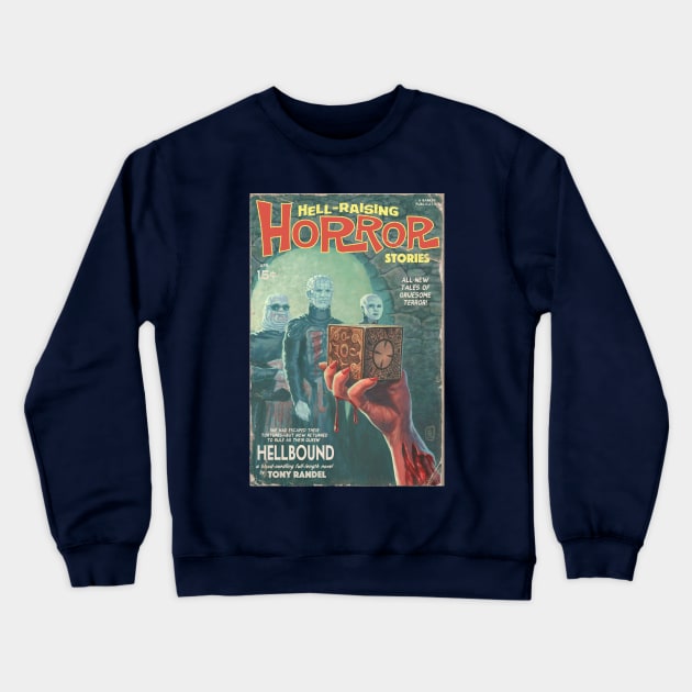 Hell-Raising Horror Crewneck Sweatshirt by sandradeillustration